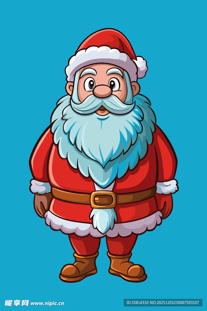 经典形象圣诞老人插画