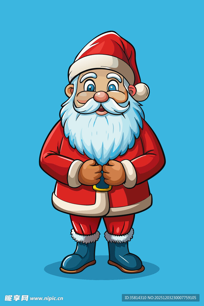 可爱圣诞老人卡通形象