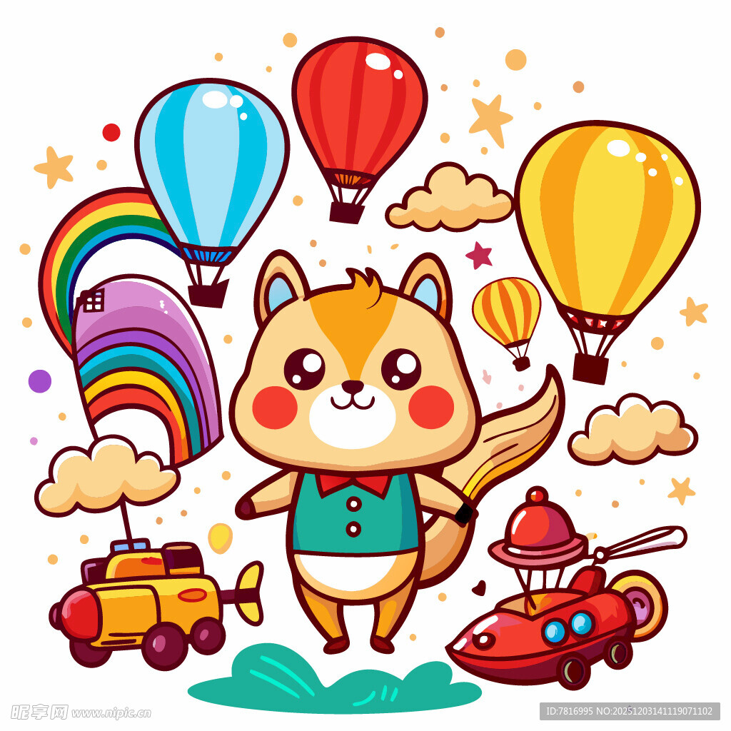 可爱柴犬的梦幻童趣世界