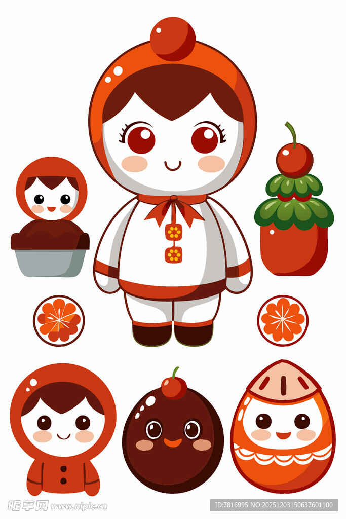 可爱中式风卡通角色形象