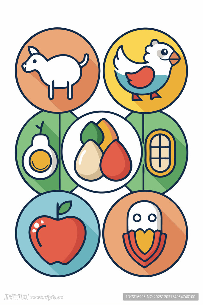 动物与水果的趣味组合