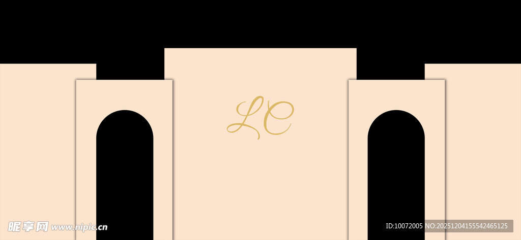 婚礼舞台 浅香槟色婚礼 迎宾区