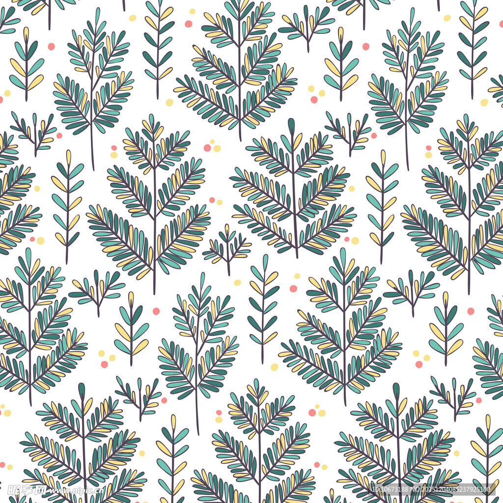 植物叶形图案背景纹理