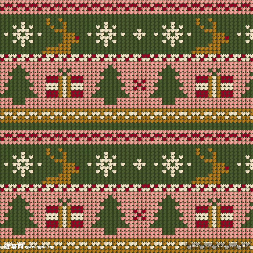 圣诞风针织图案纹理素材