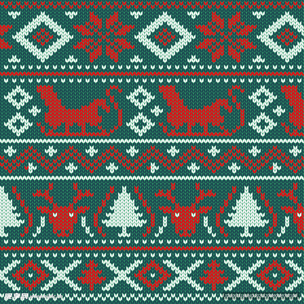 圣诞风几何图案织物纹理