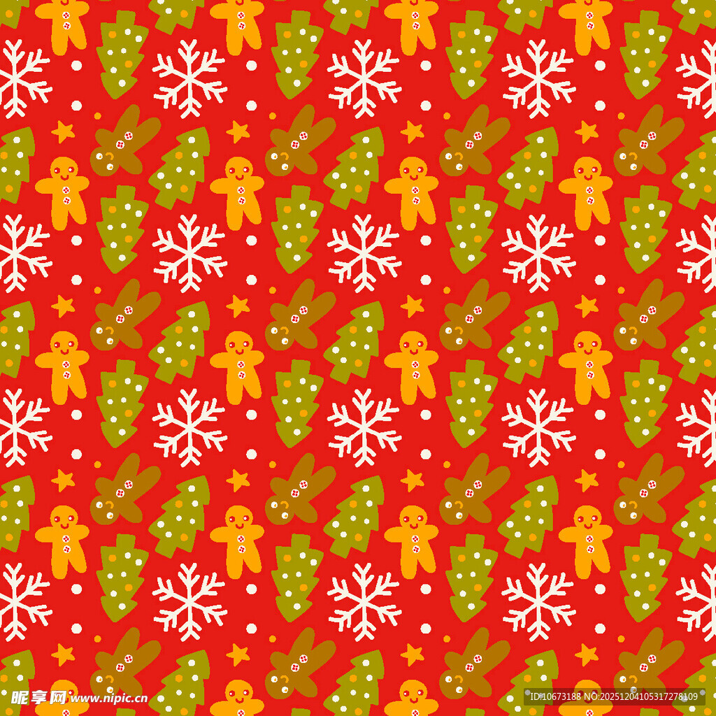 圣诞主题节日花纹图案