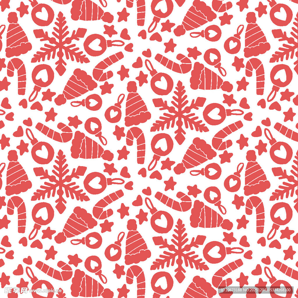 圣诞主题红色图案背景