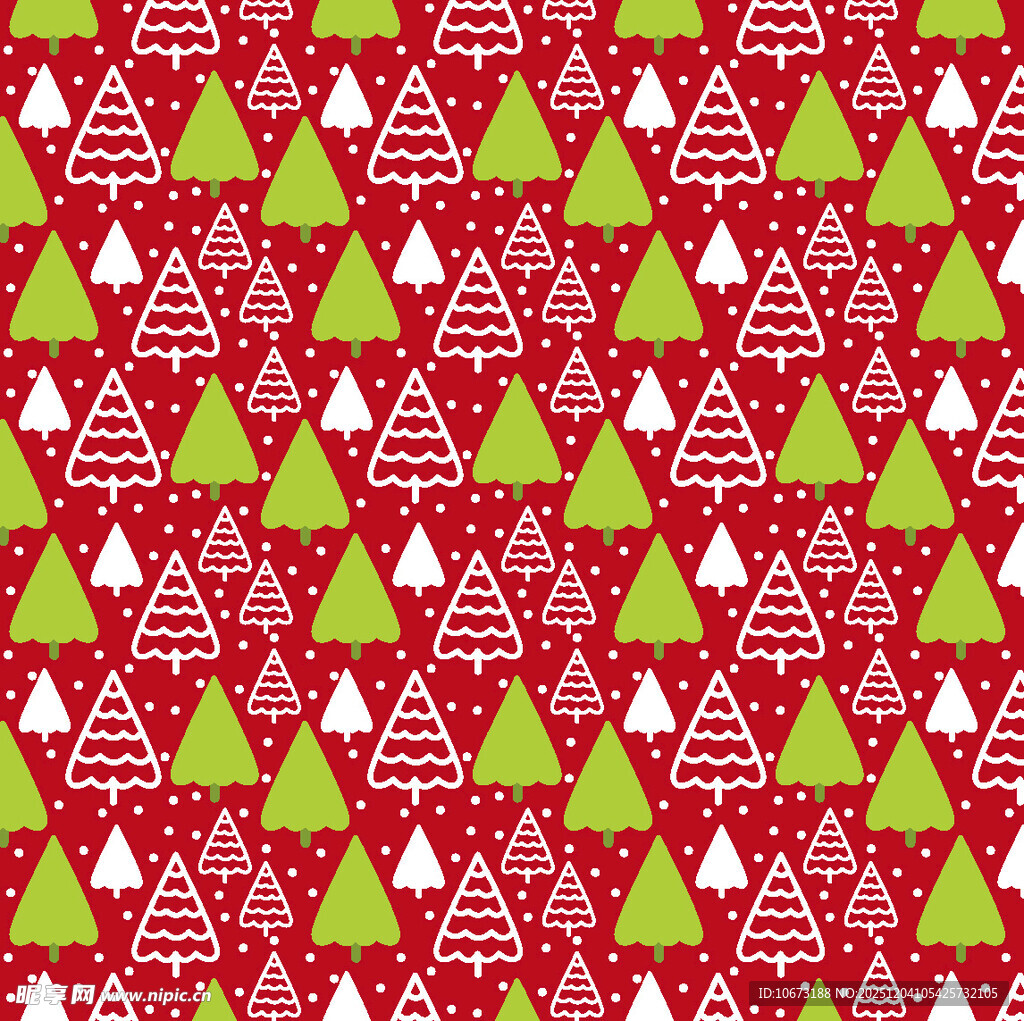 圣诞主题红绿圣诞树图案