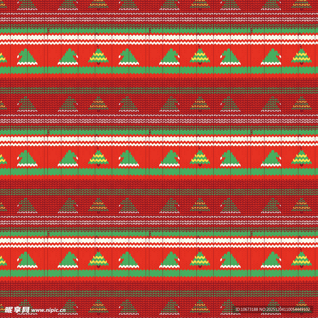 红色圣诞图案无缝背景