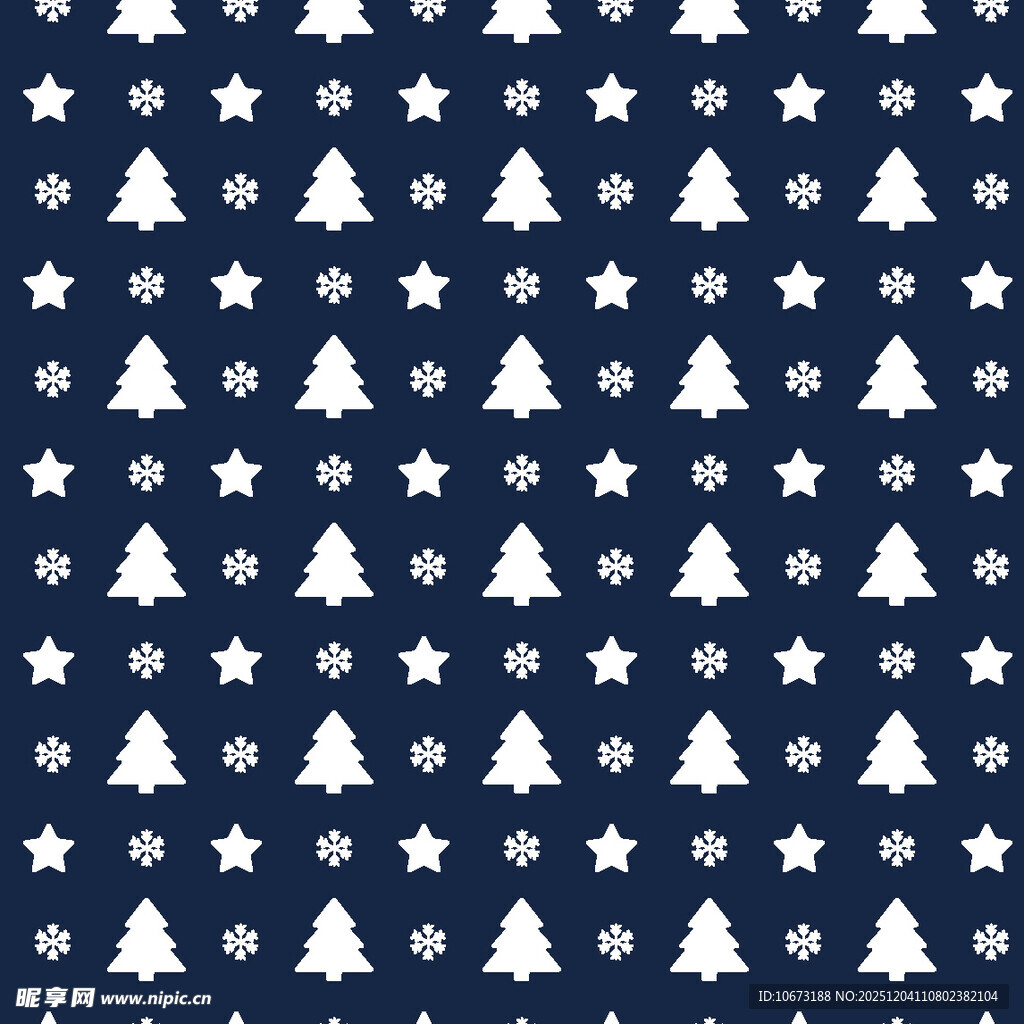 圣诞主题星星圣诞树图案