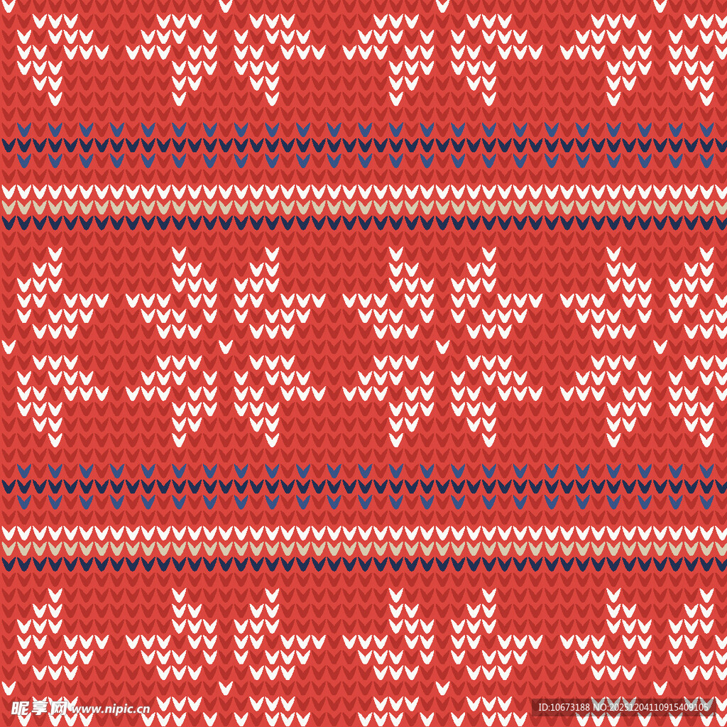红色针织花纹图案