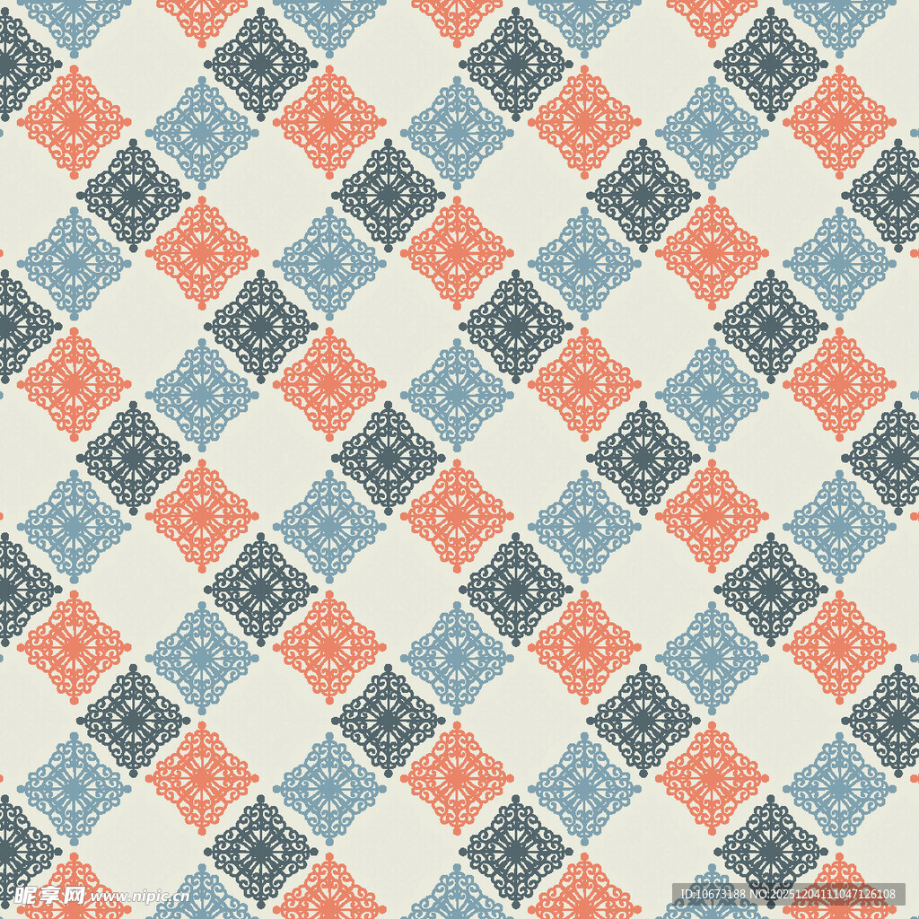 几何方格图案背景