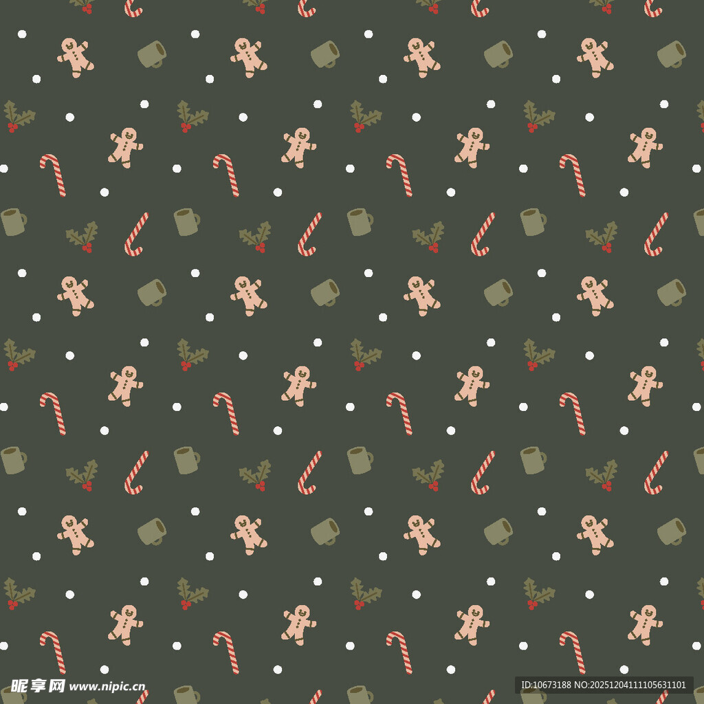 圣诞风无缝图案背景