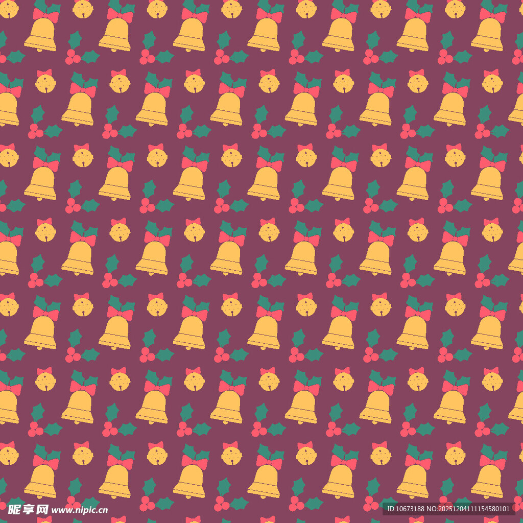 圣诞铃铛图案背景纹理