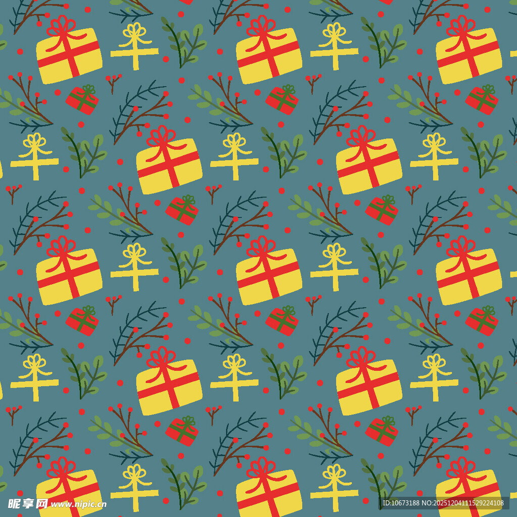圣诞礼物图案背景