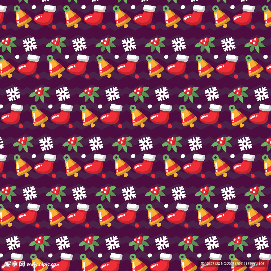 圣诞主题无缝图案背景