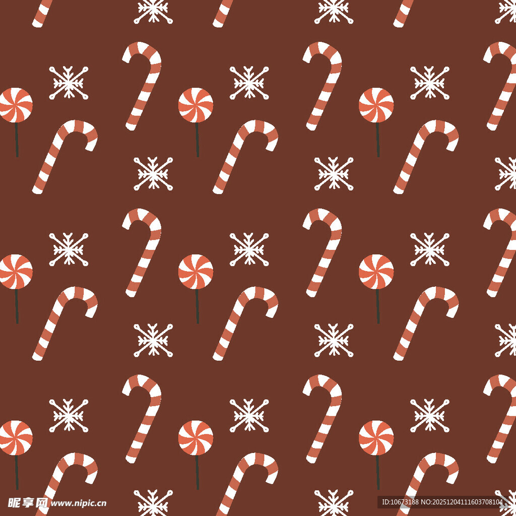 圣诞糖果雪花图案背景