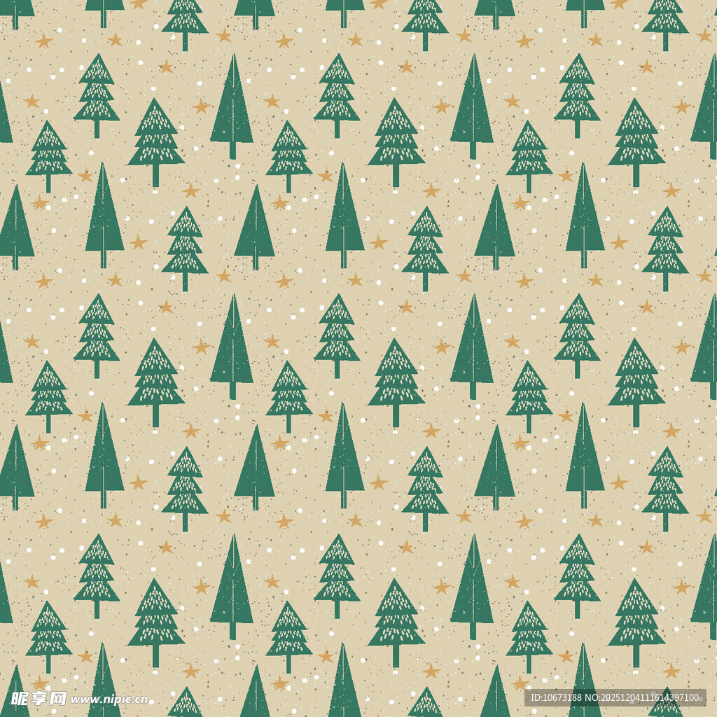 圣诞风绿色松树图案背景