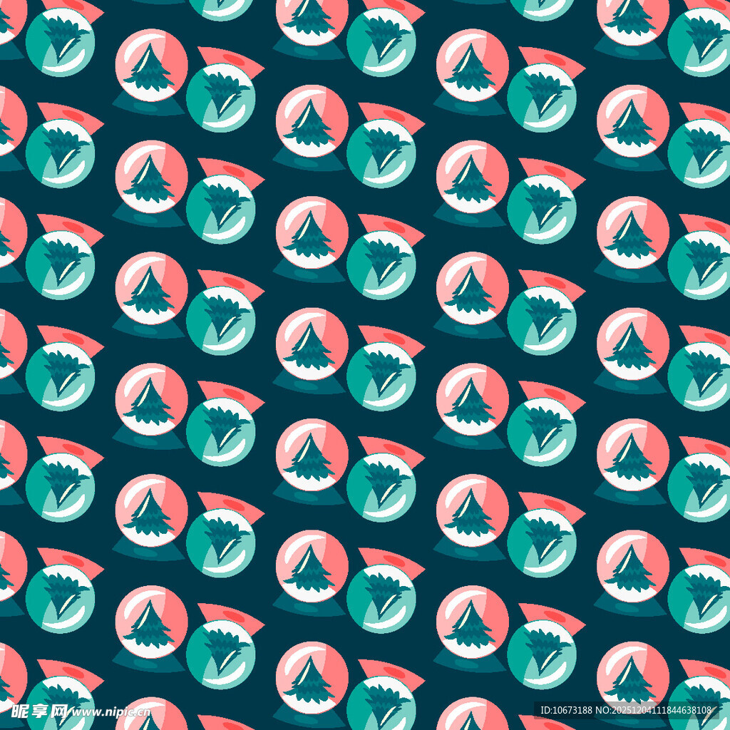 多彩圆形图案无缝背景