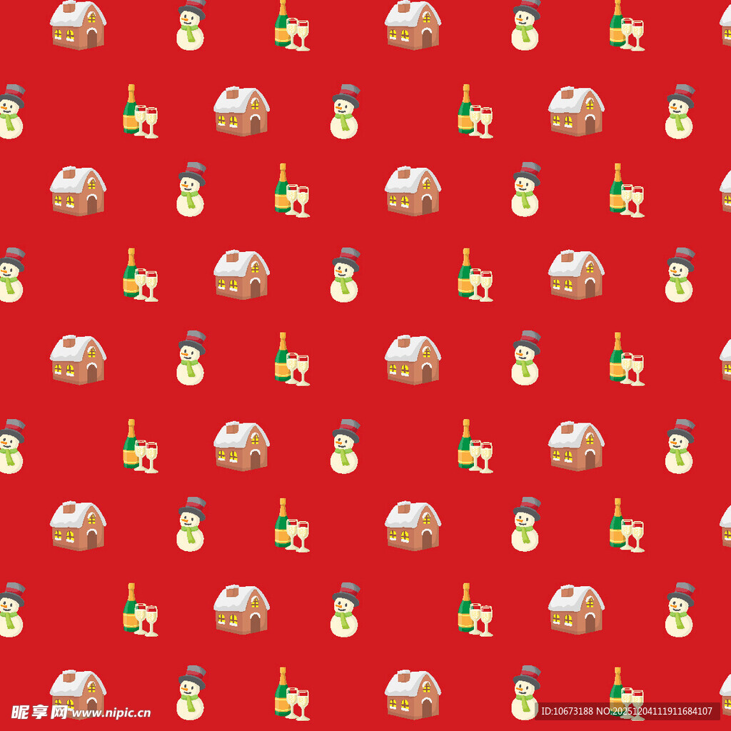 圣诞主题红色图案背景