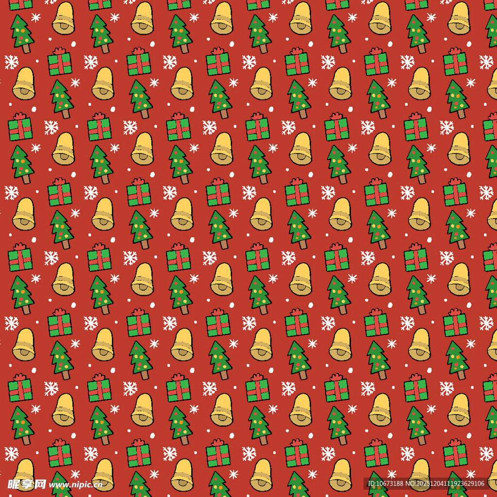 圣诞主题红色图案背景