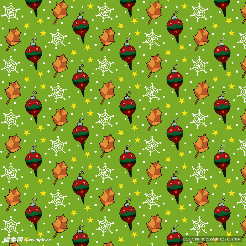 绿色圣诞主题图案背景