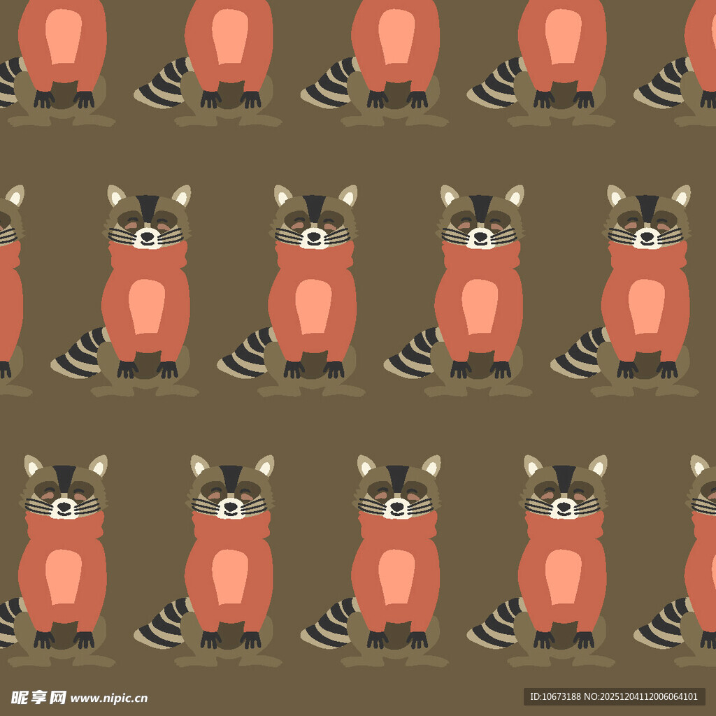可爱狸猫图案背景设计