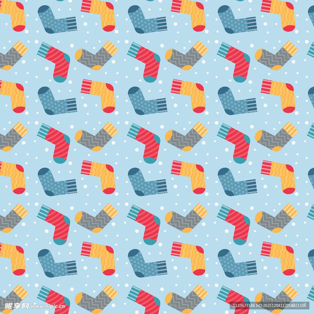 多彩袜子图案背景