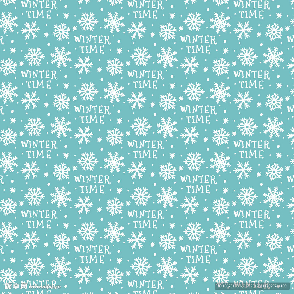 浅蓝色雪花图案背景纹理