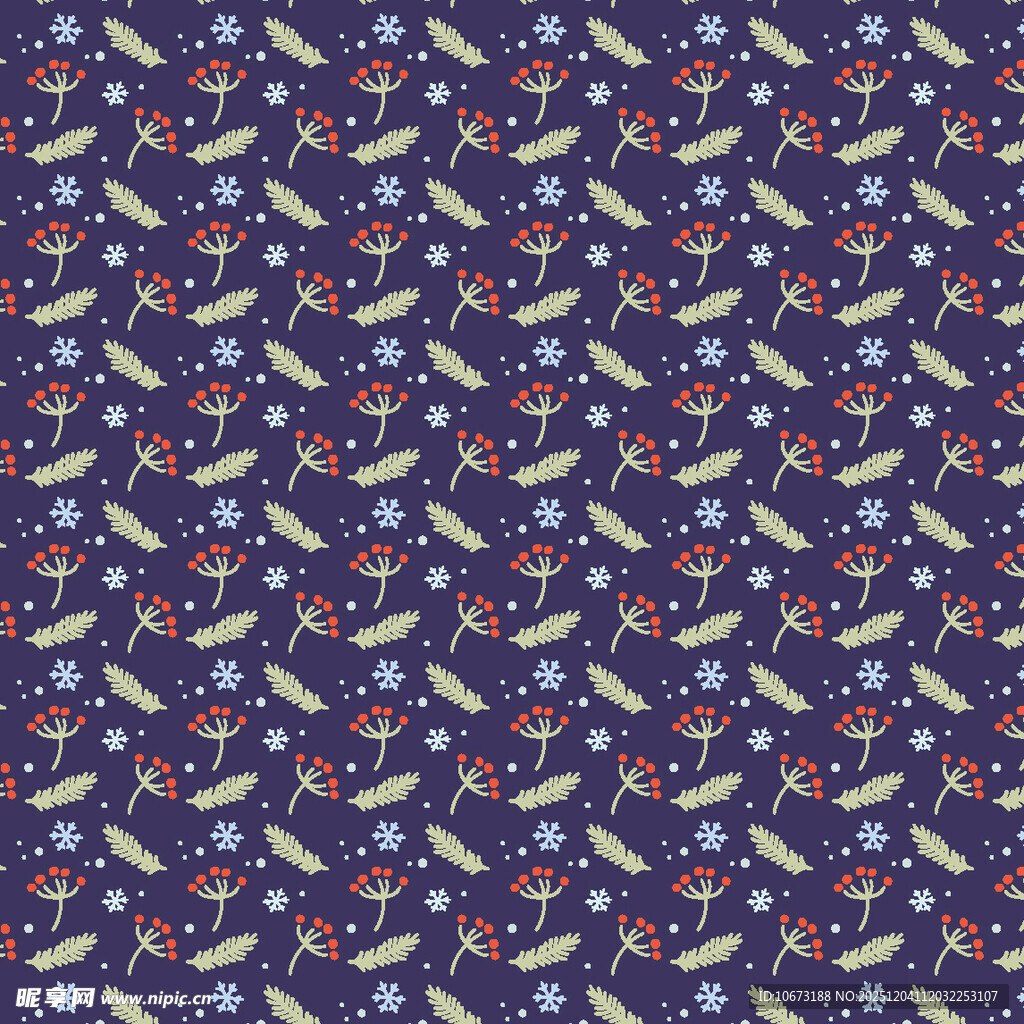 深蓝色花卉图案纹理背景