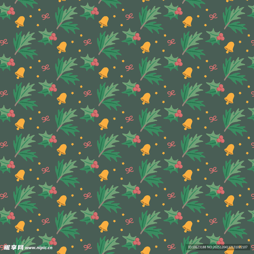 绿色植物花卉图案背景