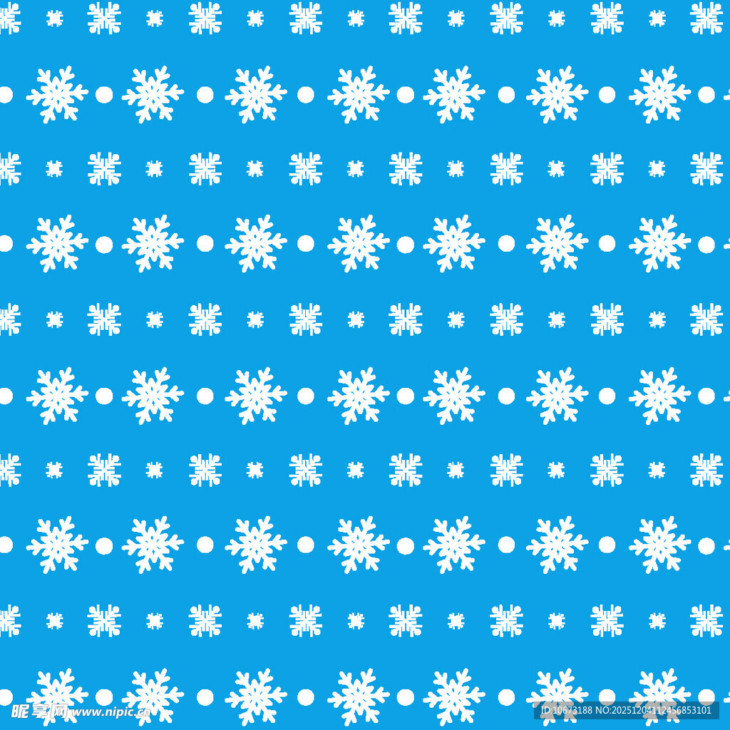 蓝色雪花图案背景