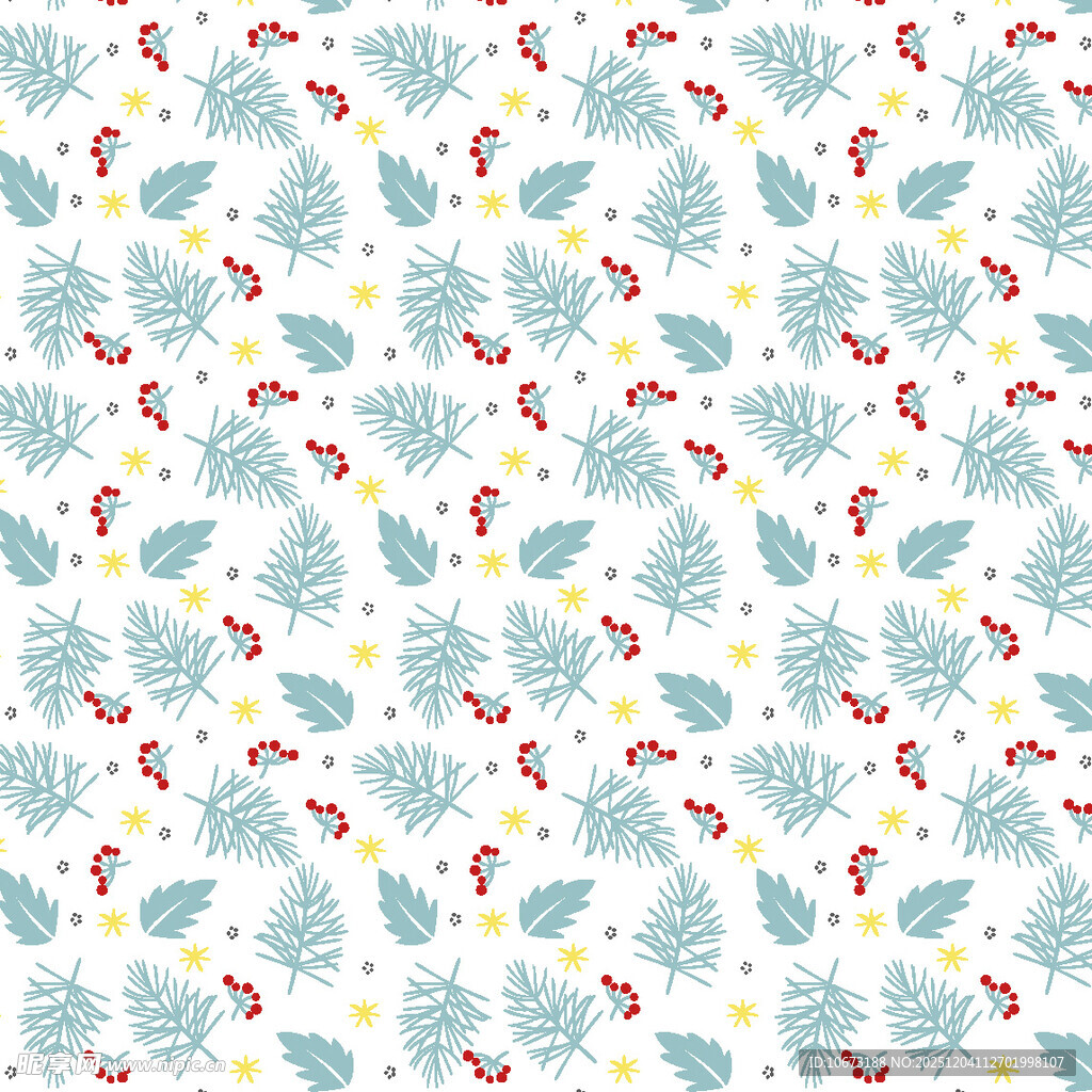 圣诞风树叶图案背景