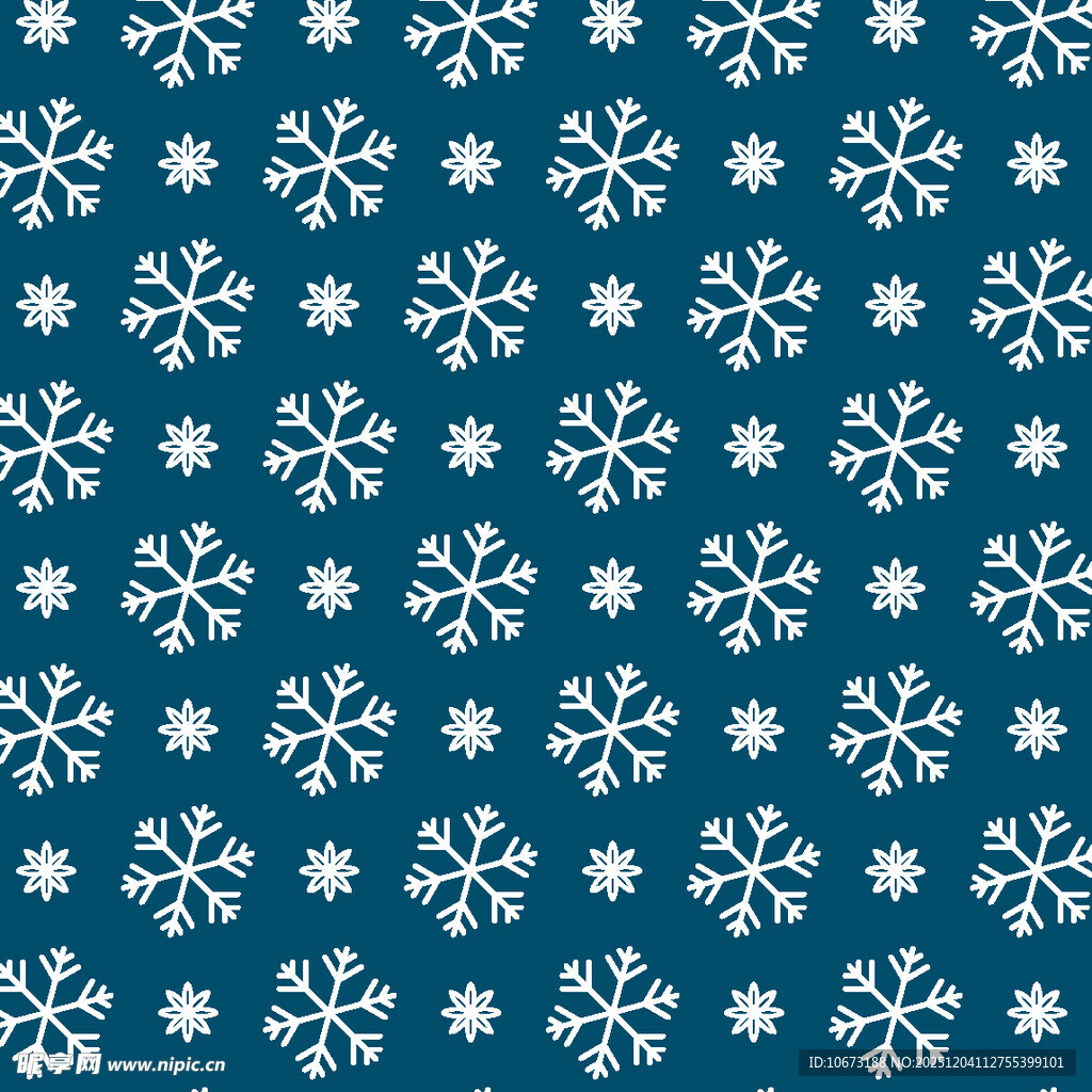 蓝色背景雪花图案纹理