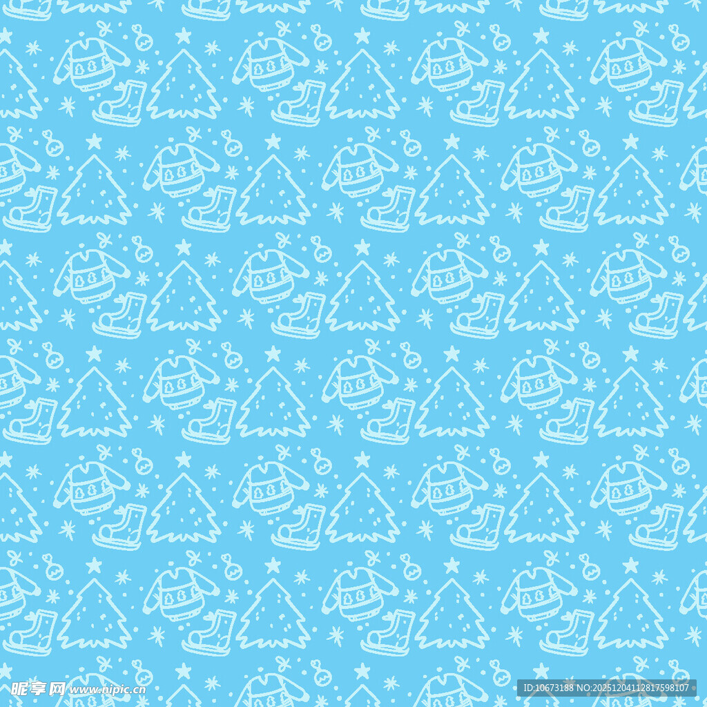 浅蓝色雪花图案背景纹理