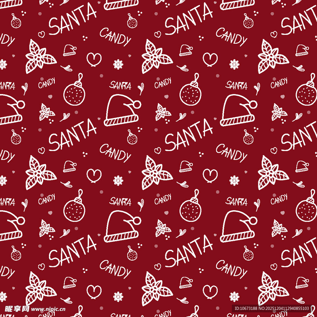 圣诞主题红色图案背景