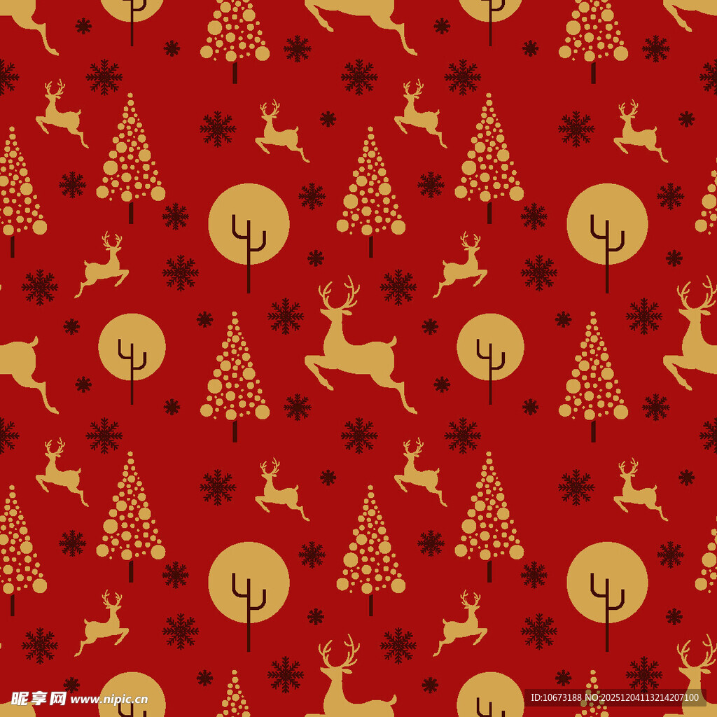 圣诞主题红色节日图案背景