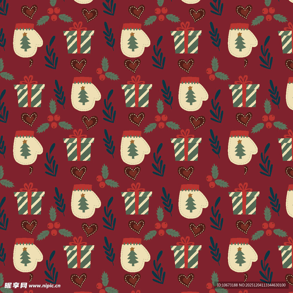 圣诞主题几何图案背景