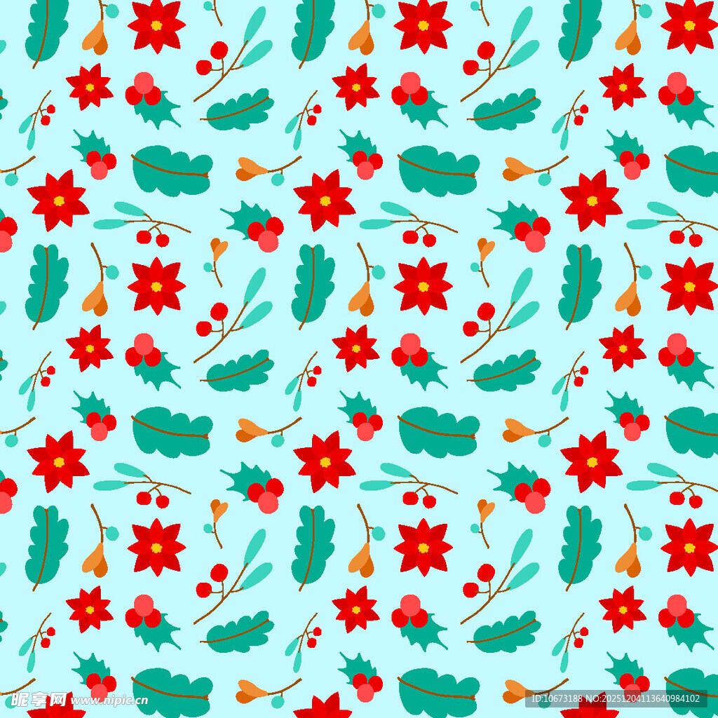 清新花卉图案背景