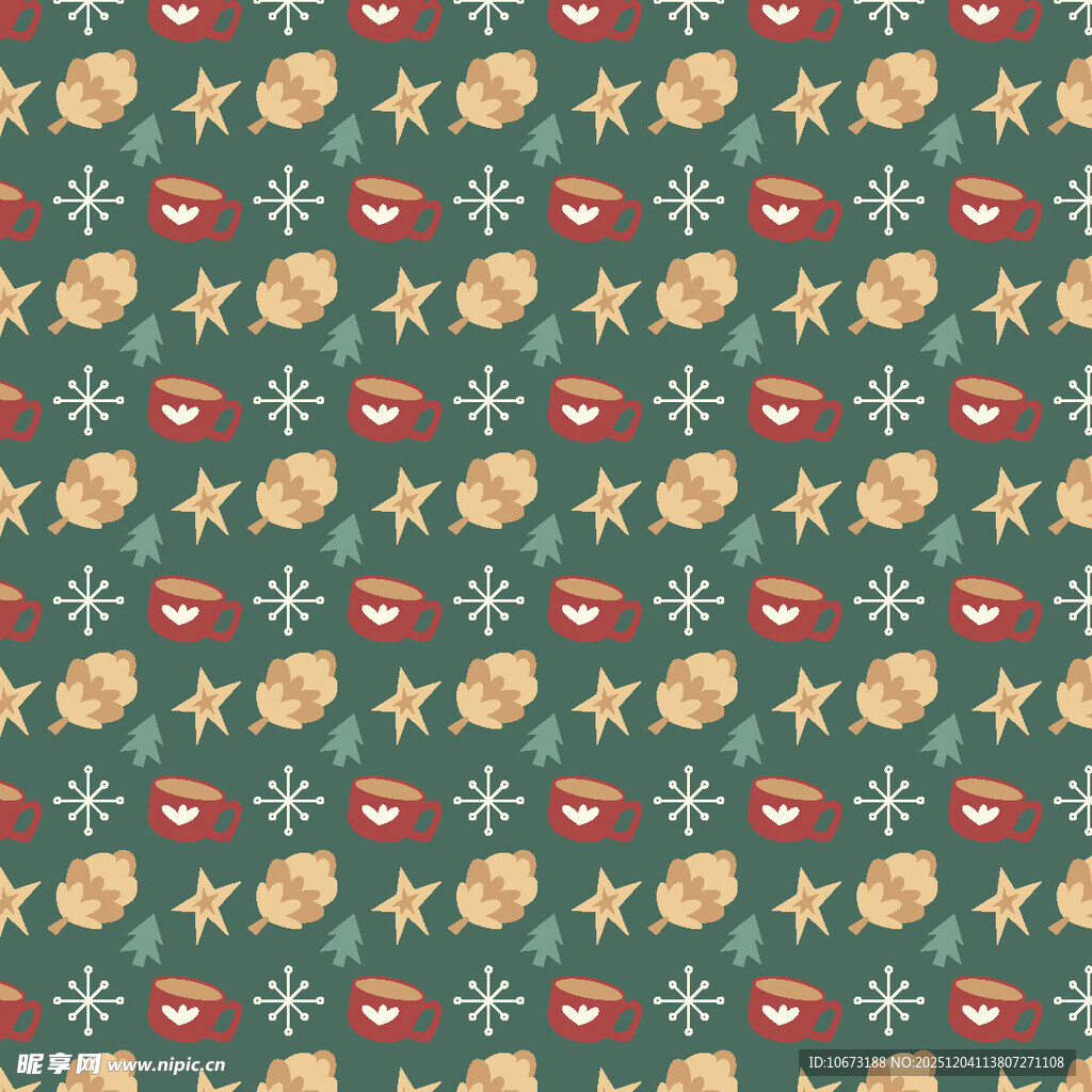 圣诞主题无缝图案背景