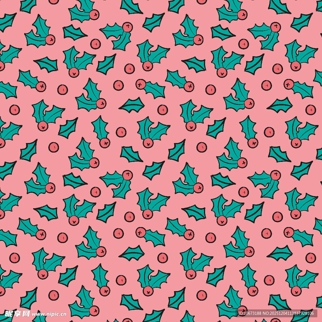 粉色底圣诞树图案背景