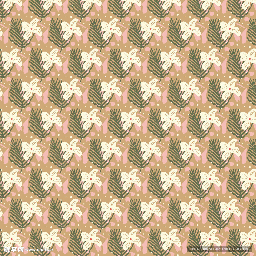 复古花卉图案背景纹理