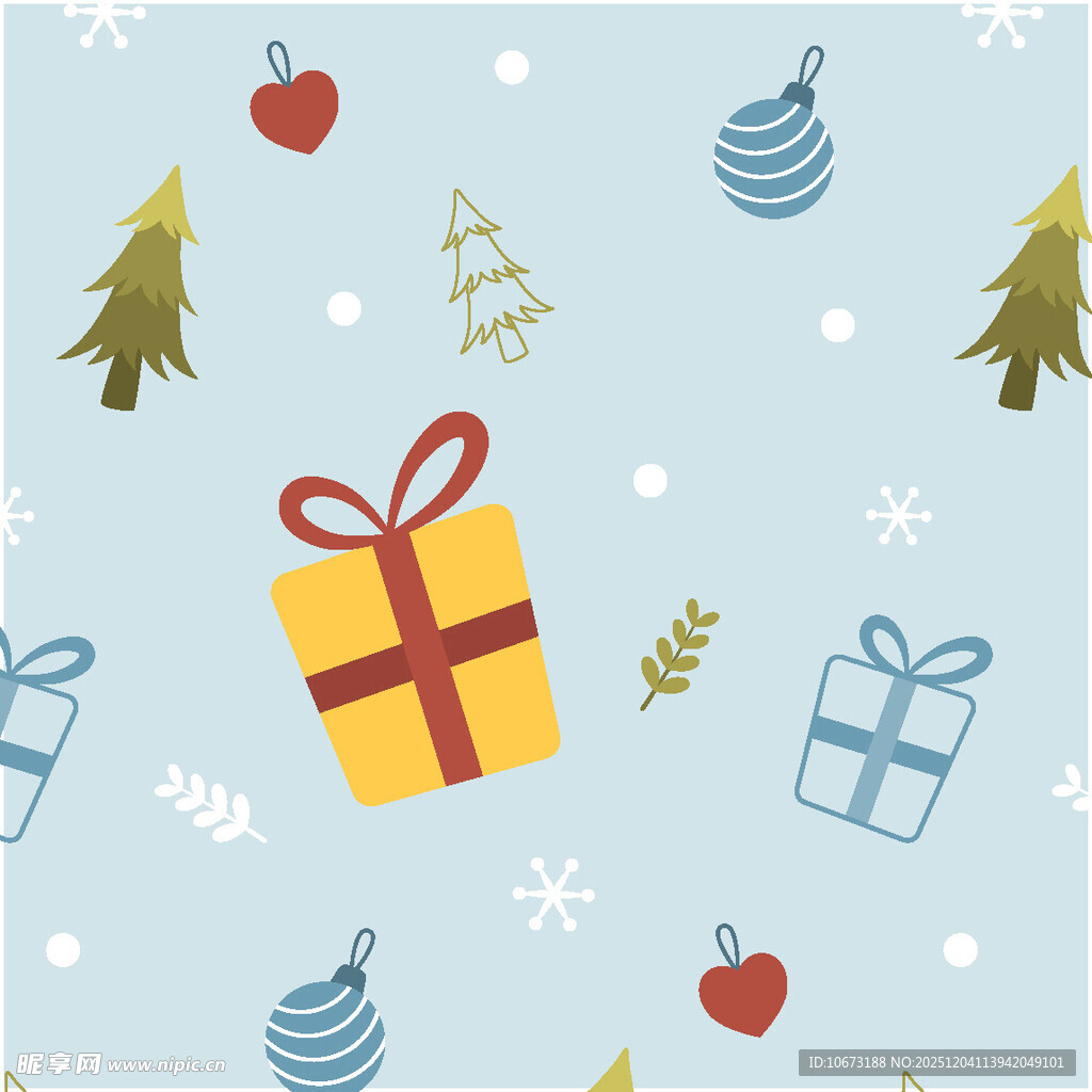 圣诞礼物装饰图案背景