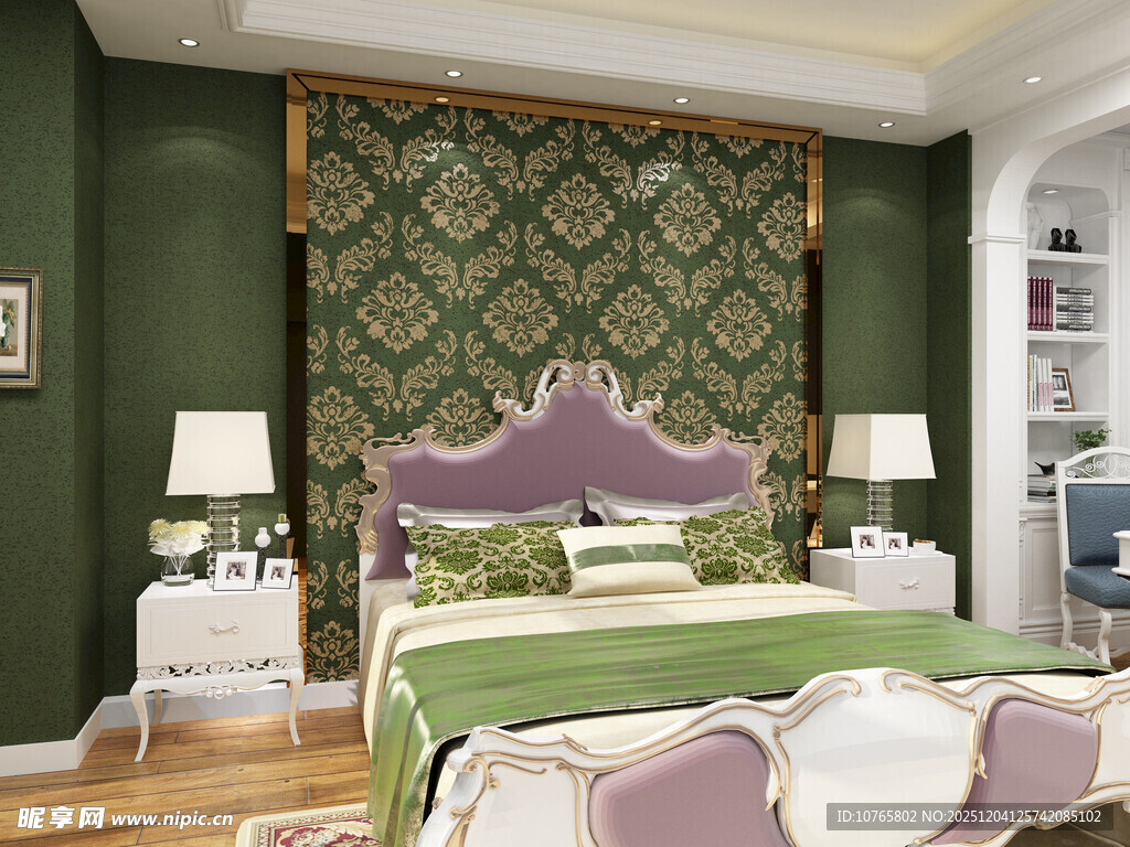 奢华复古风卧室装饰展示