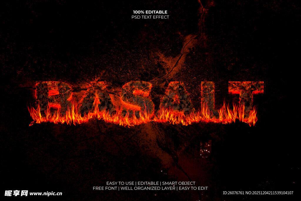金属火焰字体特效 图片