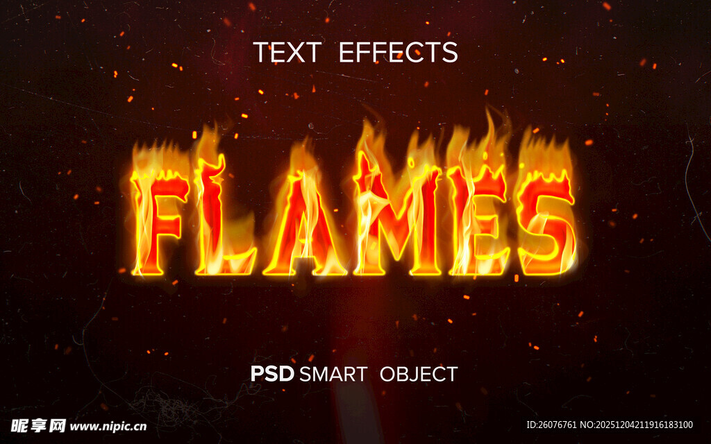 金属火焰字体特效 图片