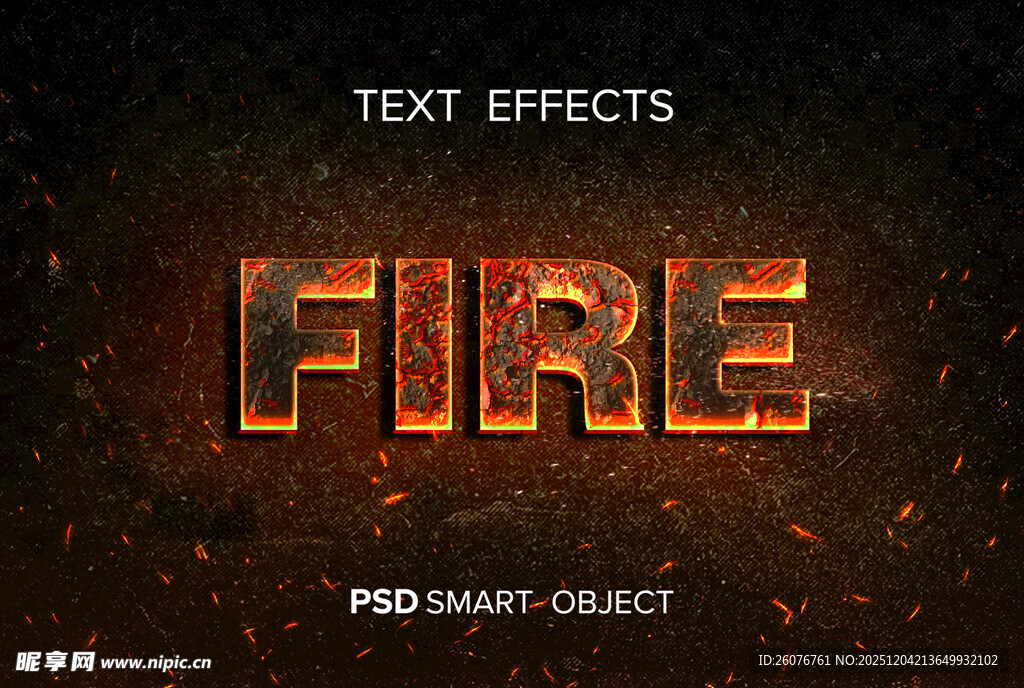 金属火焰字体特效 图片