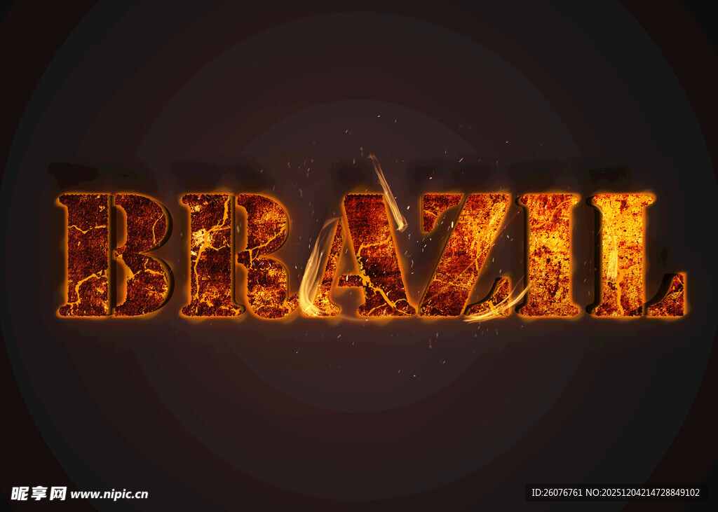 金属火焰字体特效 图片