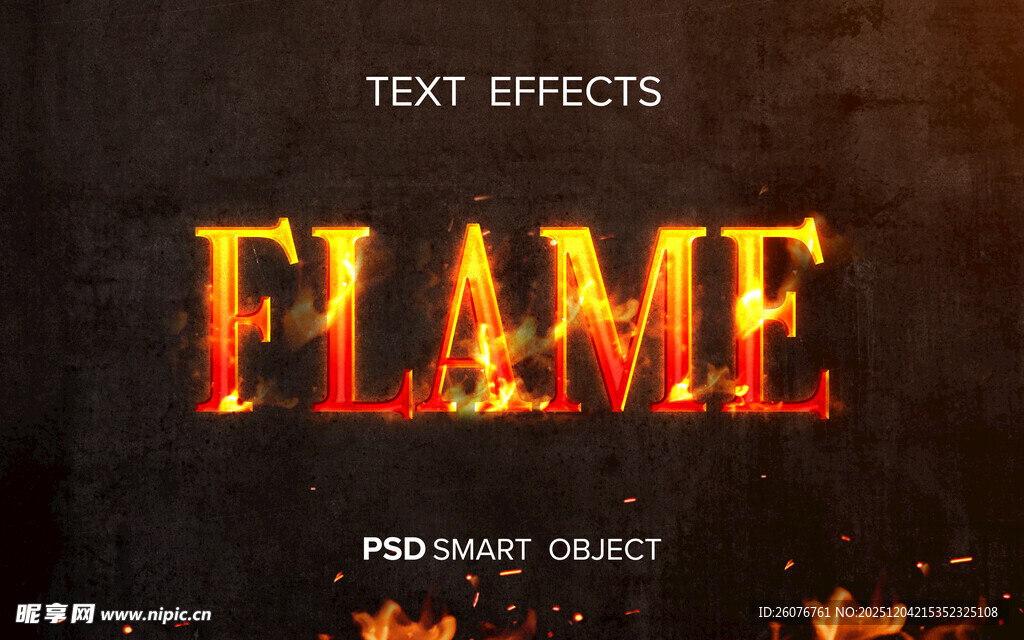 金属火焰字体特效 图片