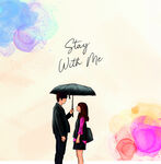 雨中情侣相伴的浪漫时刻